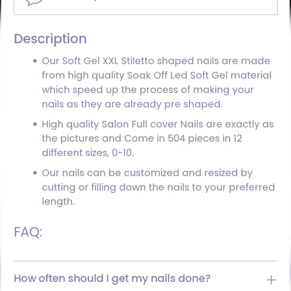 Allkem Luxury Nails Soft Gel XXL Stiletto Nails 2 Bags Of 504 Pieces 12 Sizes - Picture 9 of 9